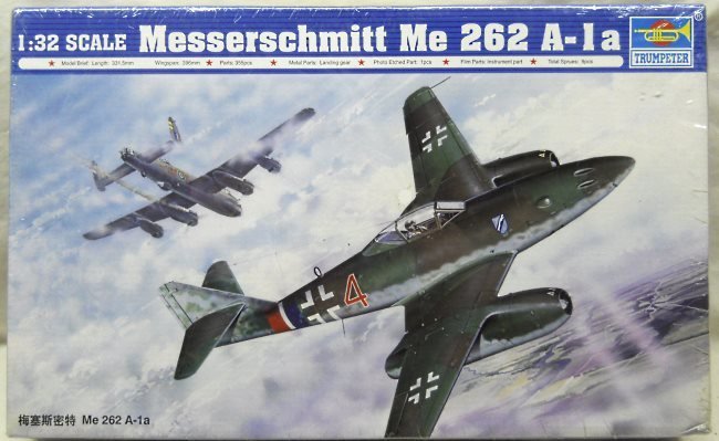 Trumpeter 1/32 Messerschmitt Me-262 A-1A - (Me262A1a), 02235 plastic model kit
